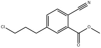 Methyl 5-(3-chloropropyl)-2-cyanobenzoate 结构式