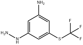 3-Hydrazinyl-5-(trifluoromethylthio)aniline Structure