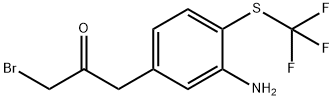 1-(3-Amino-4-(trifluoromethylthio)phenyl)-3-bromopropan-2-one,1806376-47-5,结构式