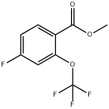 Benzoic acid, 4-fluoro-2-(trifluoromethoxy)-, methyl ester Struktur