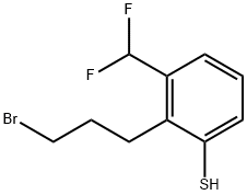 2-(3-Bromopropyl)-3-(difluoromethyl)thiophenol Struktur