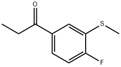 1-(4-Fluoro-3-(methylthio)phenyl)propan-1-one Structure