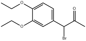 1-Bromo-1-(3,4-diethoxyphenyl)propan-2-one Struktur