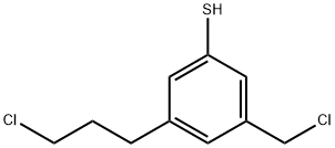 3-(Chloromethyl)-5-(3-chloropropyl)thiophenol Struktur