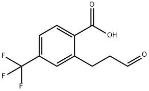 2-(3-Oxopropyl)-4-(trifluoromethyl)benzoic acid,1806416-54-5,结构式