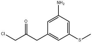 1-(3-Amino-5-(methylthio)phenyl)-3-chloropropan-2-one Structure