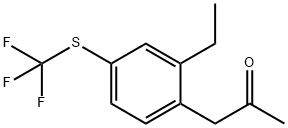 1-(2-Ethyl-4-(trifluoromethylthio)phenyl)propan-2-one Structure