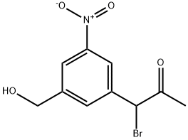 3-(1-Bromo-2-oxopropyl)-5-nitrobenzyl alcohol,1806446-19-4,结构式