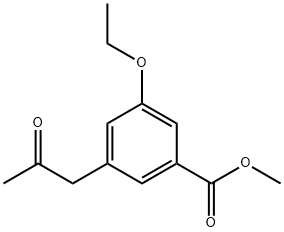 Methyl 3-ethoxy-5-(2-oxopropyl)benzoate Structure