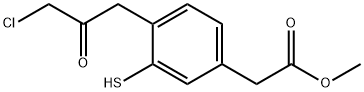 Methyl 4-(3-chloro-2-oxopropyl)-3-mercaptophenylacetate|