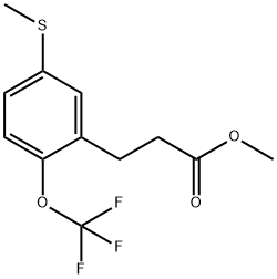 Methyl 3-(5-(methylthio)-2-(trifluoromethoxy)phenyl)propanoate Structure