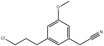 3-(3-Chloropropyl)-5-methoxyphenylacetonitrile Structure