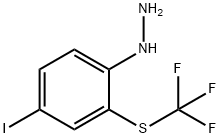 1-(4-Iodo-2-(trifluoromethylthio)phenyl)hydrazine Struktur