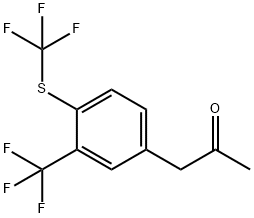 1-(3-(Trifluoromethyl)-4-(trifluoromethylthio)phenyl)propan-2-one 结构式