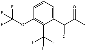 1-Chloro-1-(3-(trifluoromethoxy)-2-(trifluoromethyl)phenyl)propan-2-one Structure