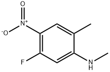 Benzenamine, 5-fluoro-N,2-dimethyl-4-nitro- Structure