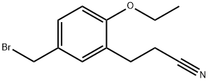 5-(Bromomethyl)-2-ethoxyphenylpropanenitrile,1806481-24-2,结构式