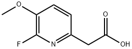2-(6-氟-5-甲氧基吡啶-2-基)乙酸, 1806484-38-7, 结构式