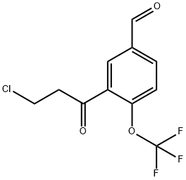 3-(3-Chloropropanoyl)-4-(trifluoromethoxy)benzaldehyde 结构式