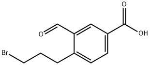 4-(3-Bromopropyl)-3-formylbenzoic acid Struktur