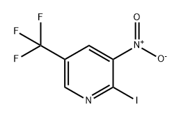 Pyridine, 2-iodo-3-nitro-5-(trifluoromethyl)- Structure