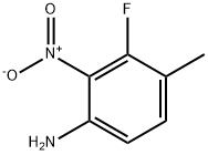 Benzenamine, 3-fluoro-4-methyl-2-nitro- Struktur