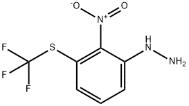 1-(2-Nitro-3-(trifluoromethylthio)phenyl)hydrazine Struktur