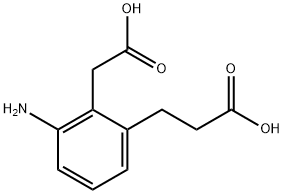 2-Amino-6-(2-carboxyethyl)phenylacetic acid,1806506-84-2,结构式