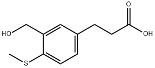 3-(3-(Hydroxymethyl)-4-(methylthio)phenyl)propanoic acid Struktur