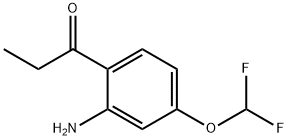 1-Propanone, 1-[2-amino-4-(difluoromethoxy)phenyl]- 结构式