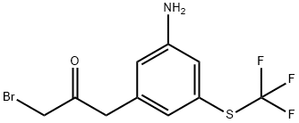 1-(3-Amino-5-(trifluoromethylthio)phenyl)-3-bromopropan-2-one,1806522-22-4,结构式