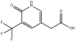 3-Pyridineacetic acid, 1,6-dihydro-6-oxo-5-(trifluoromethyl)- Struktur