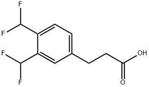 (3,4-Bis(difluoromethyl)phenyl)propanoic acid Structure