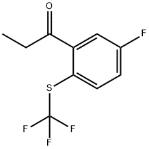 1-(5-Fluoro-2-(trifluoromethylthio)phenyl)propan-1-one Struktur