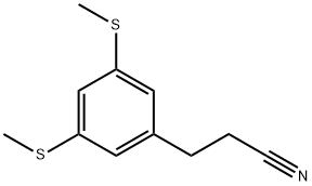 (3,5-Bis(methylthio)phenyl)propanenitrile Struktur