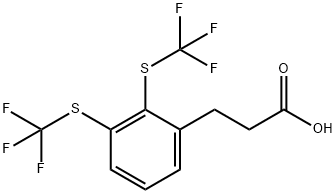 (2,3-Bis(trifluoromethylthio)phenyl)propanoic acid Structure