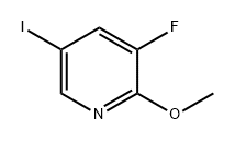 Pyridine, 3-fluoro-5-iodo-2-methoxy- 化学構造式