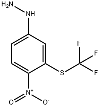 1-(4-Nitro-3-(trifluoromethylthio)phenyl)hydrazine Struktur