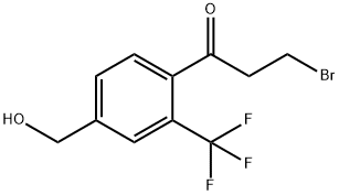 4-(3-Bromopropanoyl)-3-(trifluoromethyl)benzylalcohol 结构式