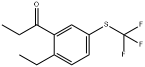 1-(2-Ethyl-5-(trifluoromethylthio)phenyl)propan-1-one Structure