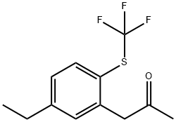 1-(5-Ethyl-2-(trifluoromethylthio)phenyl)propan-2-one Structure