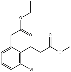 Ethyl 3-mercapto-2-(3-methoxy-3-oxopropyl)phenylacetate,1806563-98-3,结构式