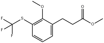 Methyl 3-(2-methoxy-3-(trifluoromethylthio)phenyl)propanoate Struktur