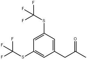 1-(3,5-Bis(trifluoromethylthio)phenyl)propan-2-one Structure