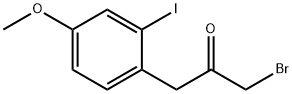 1-Bromo-3-(2-iodo-4-methoxyphenyl)propan-2-one Structure