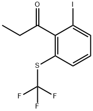 1-(2-Iodo-6-(trifluoromethylthio)phenyl)propan-1-one Structure