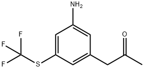 1-(3-Amino-5-(trifluoromethylthio)phenyl)propan-2-one,1806577-39-8,结构式