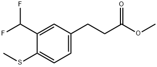 Methyl 3-(3-(difluoromethyl)-4-(methylthio)phenyl)propanoate,1806598-23-1,结构式