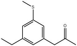 1-(3-Ethyl-5-(methylthio)phenyl)propan-2-one 结构式