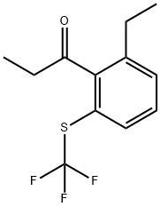 1-(2-Ethyl-6-(trifluoromethylthio)phenyl)propan-1-one Structure